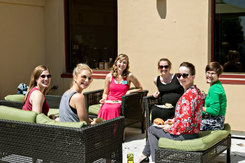 Nordic employees and consultants enjoy a cookout 